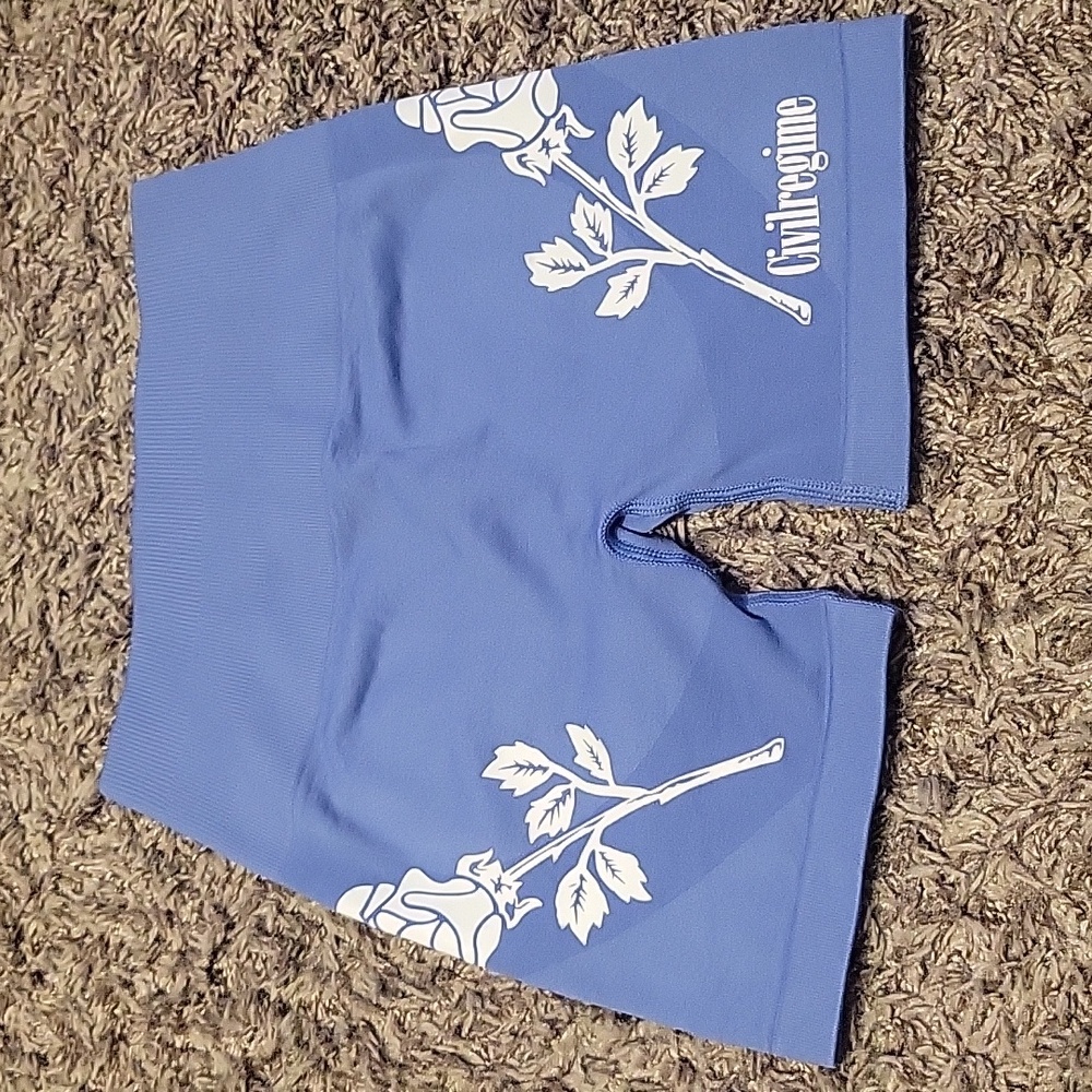Civil regime Biker Short Hell Storm Blue Seamless XS Roses Athletic Athleisure